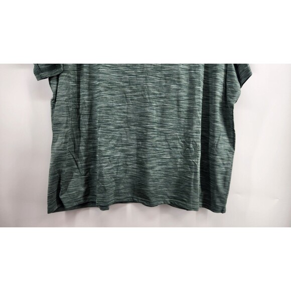 01 Algo Men's Green XXL Spacedye Performance Short Sleeve Raglan Crew Shirt NWT - Picture 4 of 8
